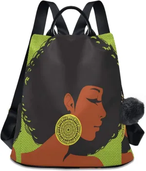 ALAZA African American Woman Backpack for Daily Shopping Travel