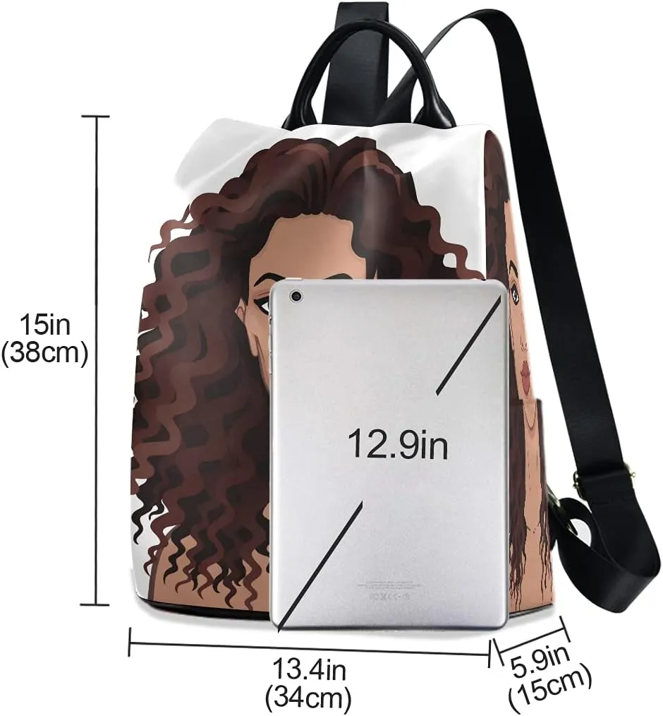 ALAZA African Beauty Trips Hiking Camping Rucksack Pack for Women