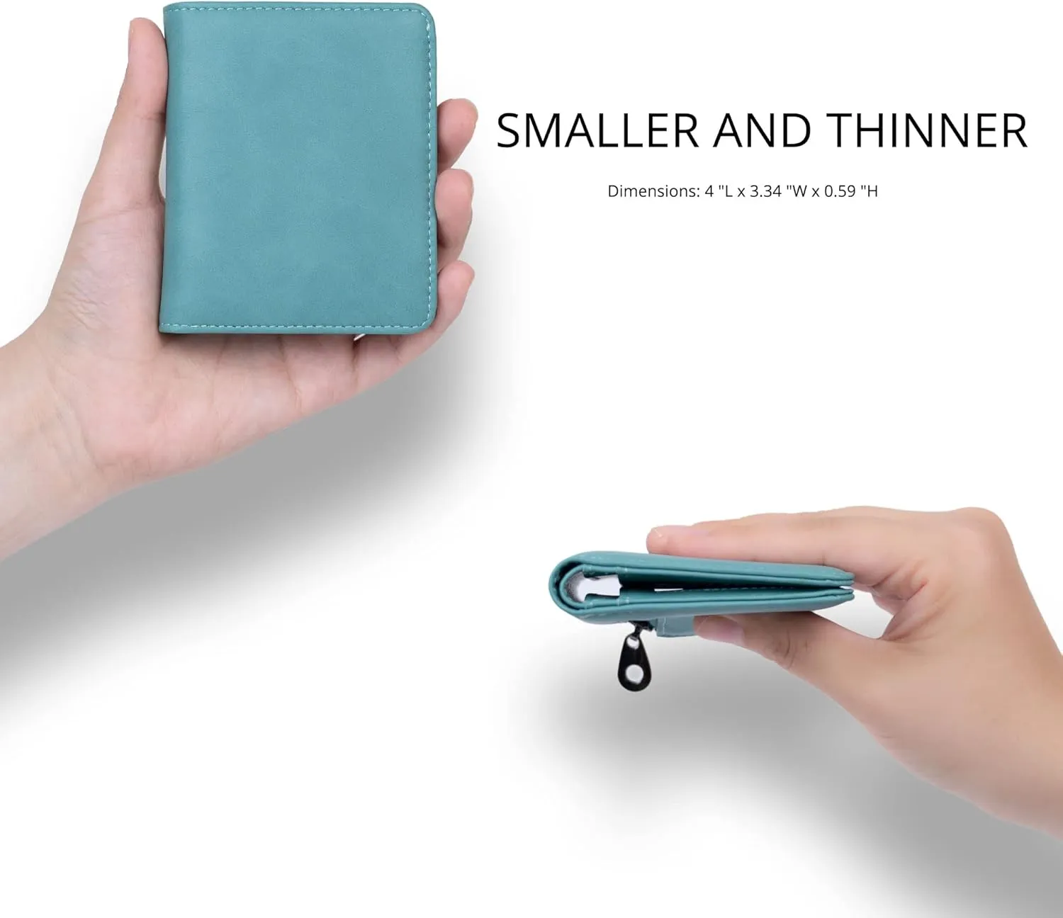 Alldaily Small RFID Wallet for Women Slim Compact Bifold Pocket Ladies Travel Mini Purse (Purist Blue)