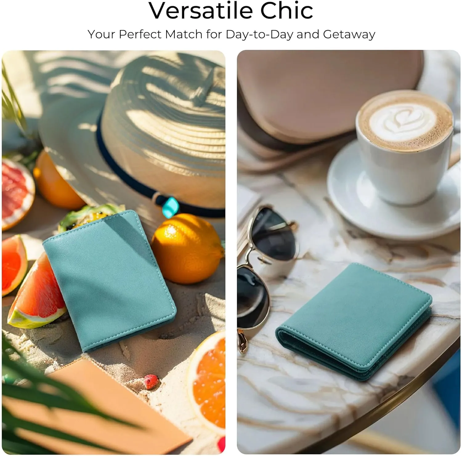 Alldaily Small RFID Wallet for Women Slim Compact Bifold Pocket Ladies Travel Mini Purse (Purist Blue)