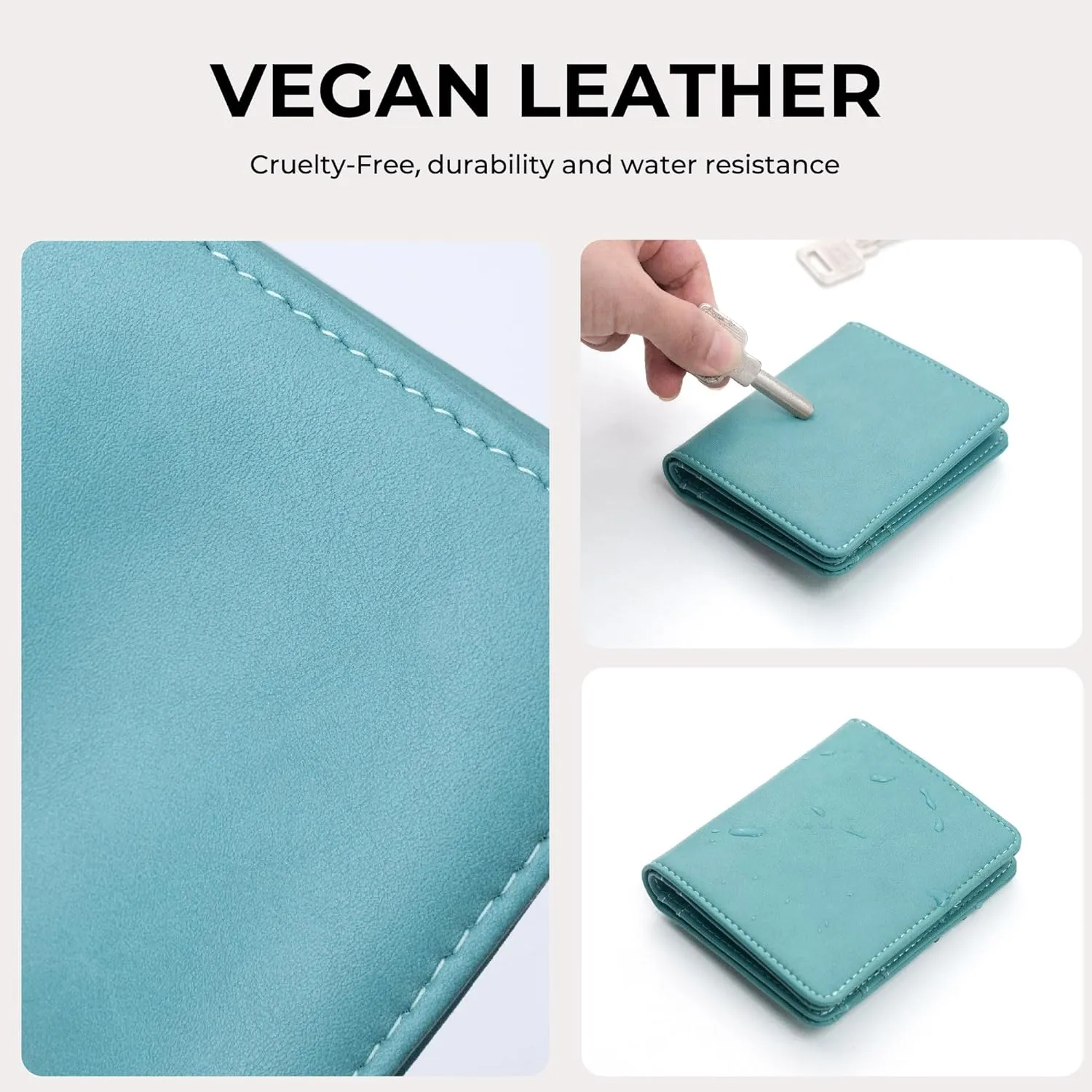 Alldaily Small RFID Wallet for Women Slim Compact Bifold Pocket Ladies Travel Mini Purse (Purist Blue)