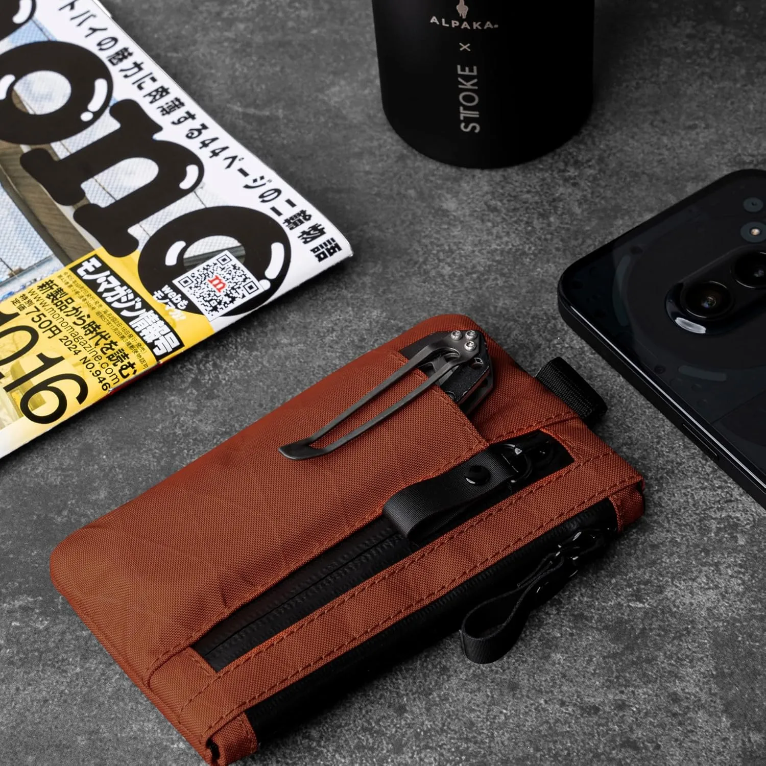 ALPAKA Zip Pouch Pro - Minimalist Zipper Wallet - with RFID Blocking ID Card Holder Wallet with Zipper for Men with Multi-tool Slot