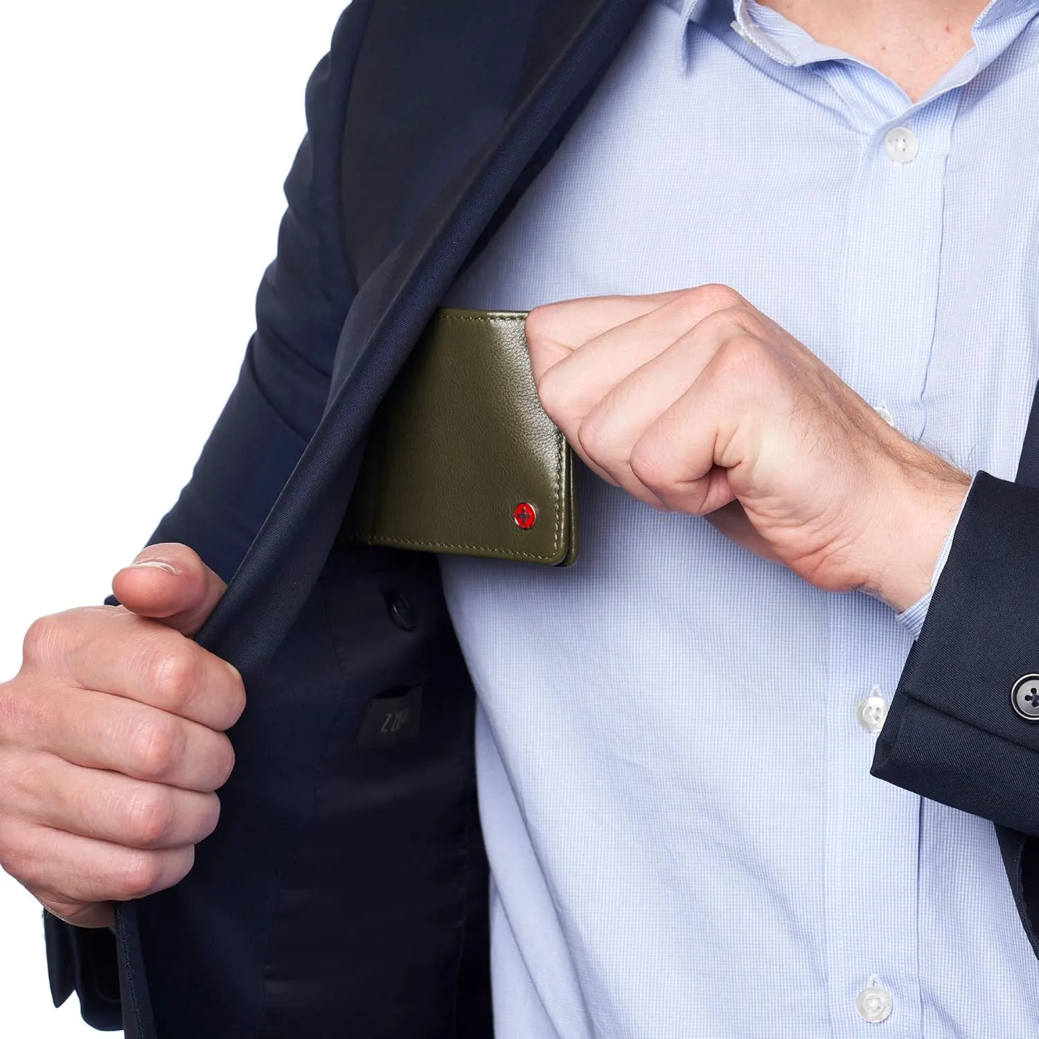Alpine Swiss Delaney Men’s Slimfold RFID Protected Wallet Nappa Leather Comes in a Gift Box