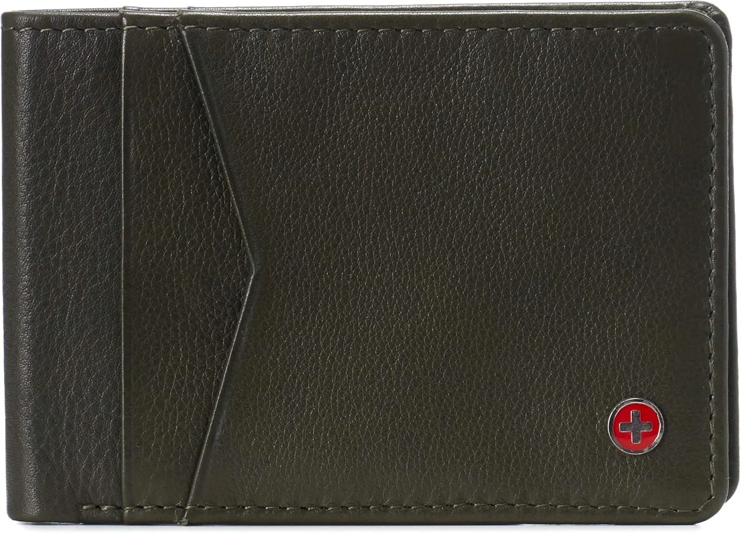 Alpine Swiss Delaney Men’s Slimfold RFID Protected Wallet Nappa Leather Comes in a Gift Box