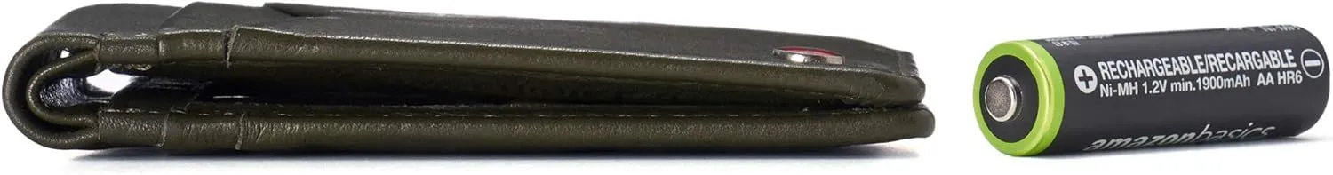 Alpine Swiss Delaney Men’s Slimfold RFID Protected Wallet Nappa Leather Comes in a Gift Box