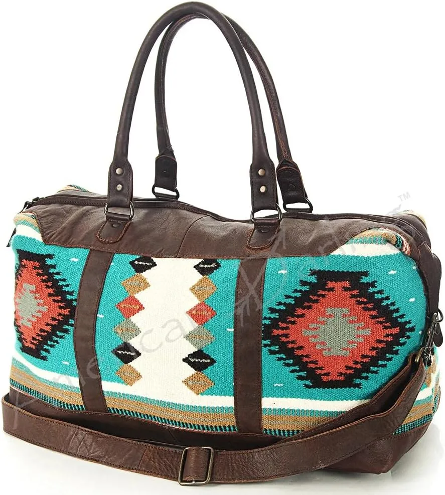 American Darling Weekend Duffle Travel Bags Hand Crafted Leather Tote Extra Large Cow Hide On (ADBG460E)