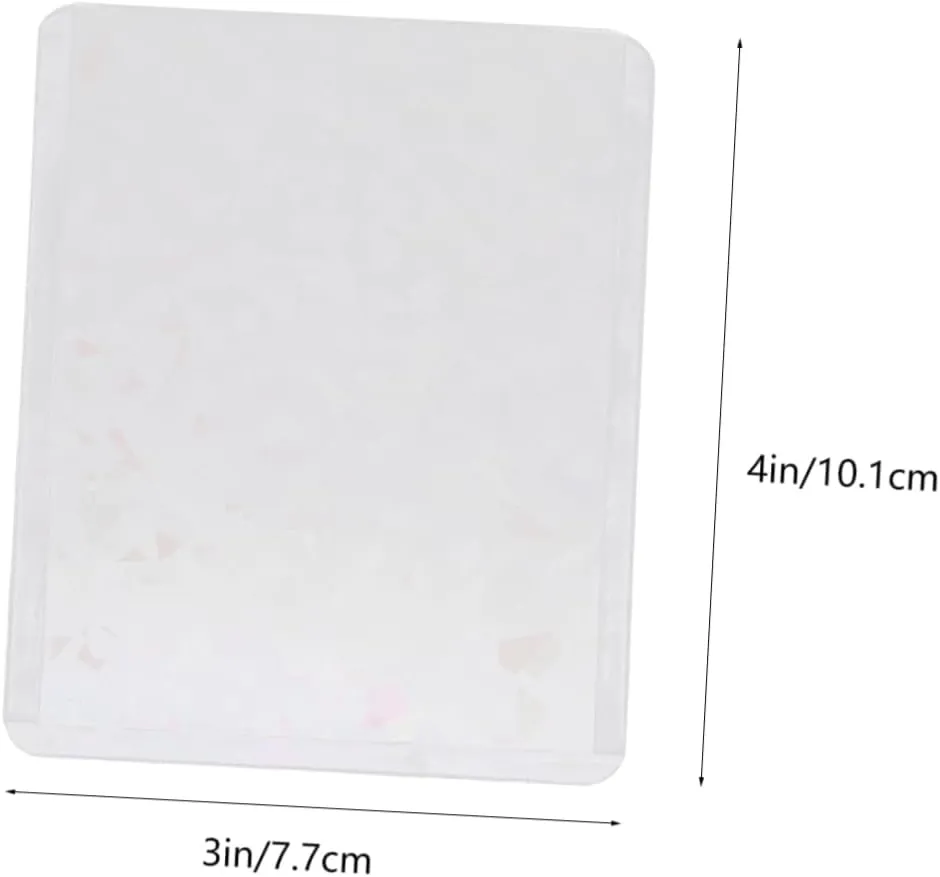 Amosfun 50pcs Card Sleeves Transparent Protectors for Trading Game and Business Cards Lightweight Portable Design for Collectors and Fans