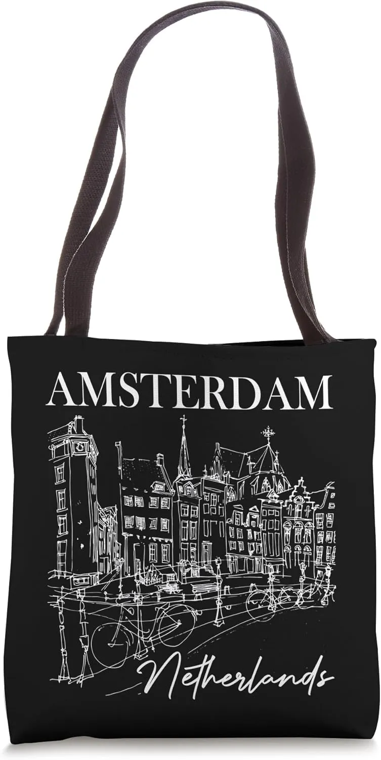Amsterdam Netherlands Traveling Girls Trip Amsterdam Travel Tote Bag