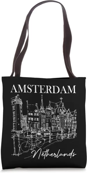 Amsterdam Netherlands Traveling Girls Trip Amsterdam Travel Tote Bag