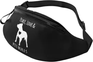 ANG Love and Pit Bulls Crossbody waist bag, casual chest bag