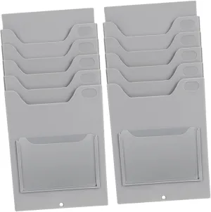 Angoily 2pcs Wall-mounted Card Rack Card Display Holder for Office Business Hotel Room Portable Storage