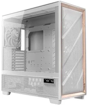 Antec Flux PRO Full Tower Tempered Glass White/Wood PC Gaming Case
