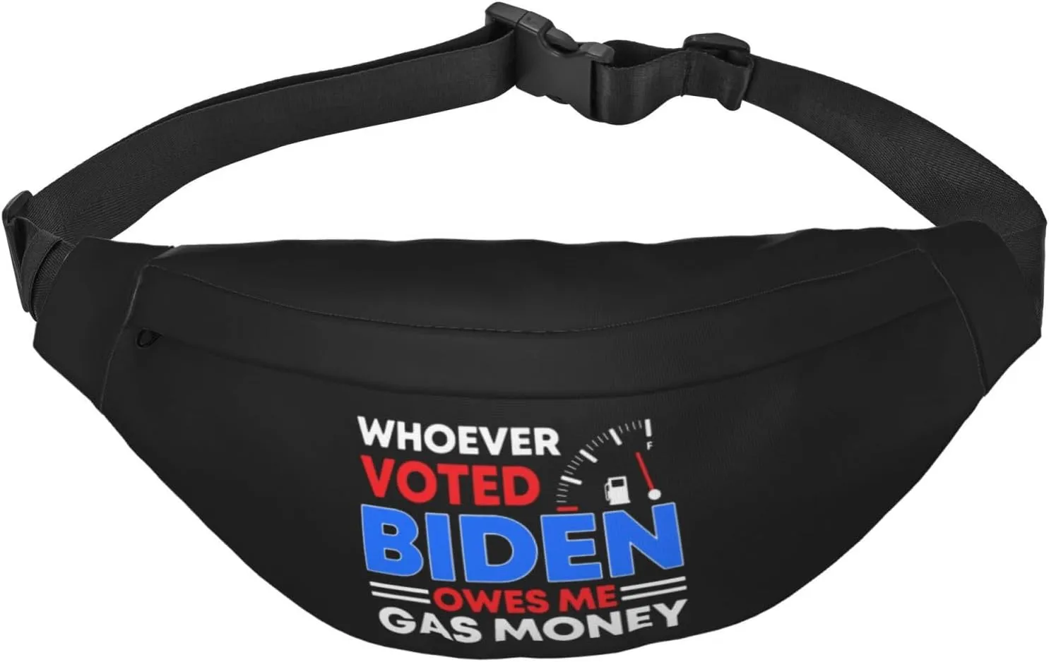 Anti President Joe Biden Owes Republican Gas Money Fanny Packs Men Womens Adjustable Waist Pack For Sports Leisure Travel Cycling Waist Pack