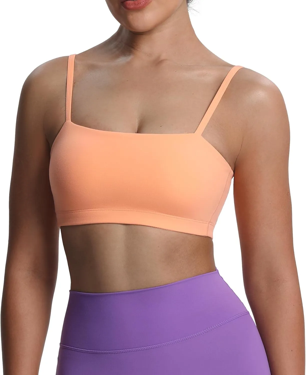 Aoxjox Women's Workout Bandeau Sports Bras Training Fitness Running Yoga Crop Tank Top