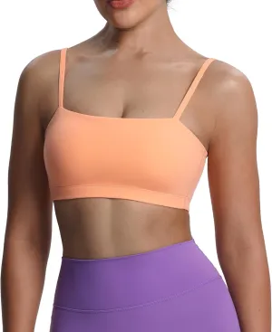 Aoxjox Women's Workout Bandeau Sports Bras Training Fitness Running Yoga Crop Tank Top