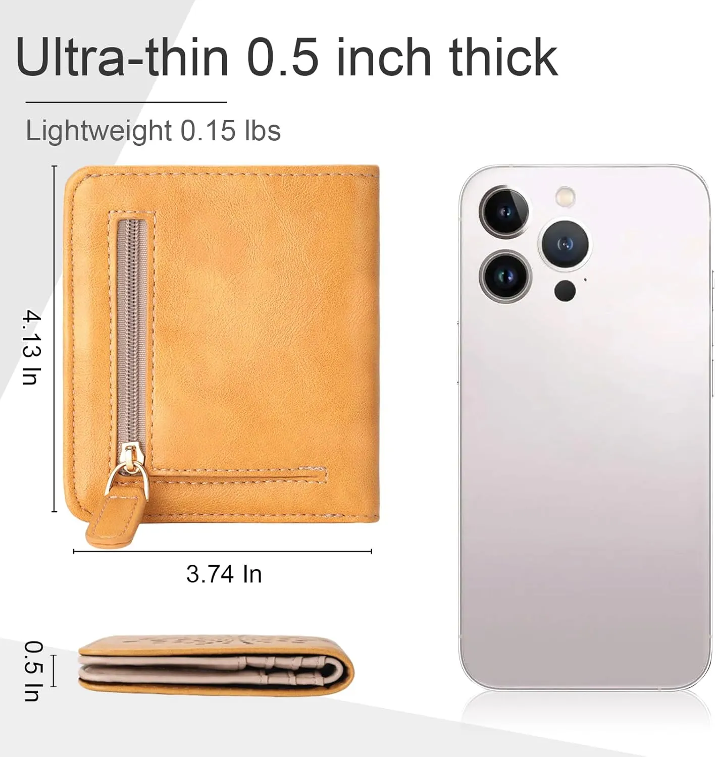APHISON Womens Wallet, Slim Small Wallet for Women Men RFID Wallet Women Sunflower Leather ID Credit Card Holder whit Zipper Coin Pocket Bifold Compact Wallet