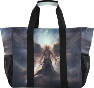 Archangel Sword Wing Large Tote Bags for Women Canvas Tote Purse Reusable Grocery Bags Top Handle Handbags for Travel, Work
