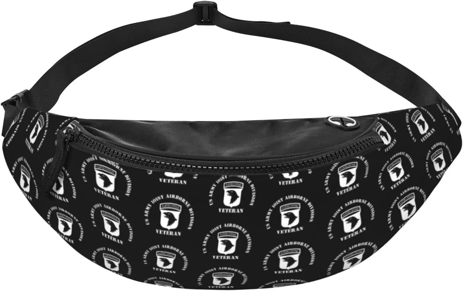 Army 101st Airborne Division Veteran Fanny Pack Daypack Crossbody Waist Bag For Travel Sports Running Hiking