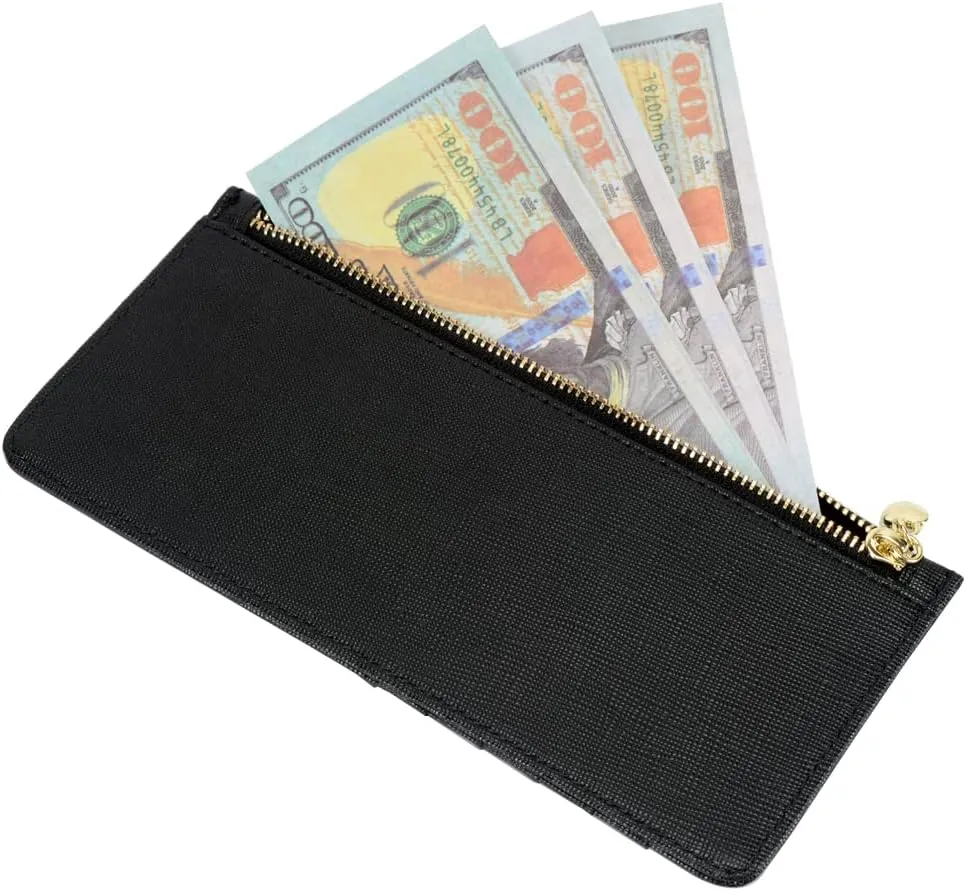 ARRIZO Women's Credit Card Wallet Slim Long Card Wallet Holder with Zipper Pocket for Cash, Coin, Receipt, ID Card