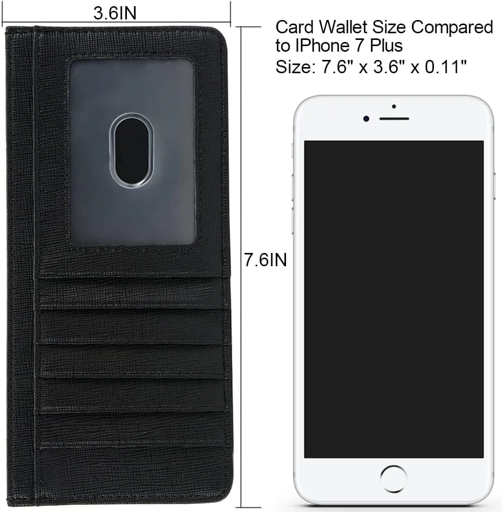 ARRIZO Women's Credit Card Wallet Slim Long Card Wallet Holder with Zipper Pocket for Cash, Coin, Receipt, ID Card