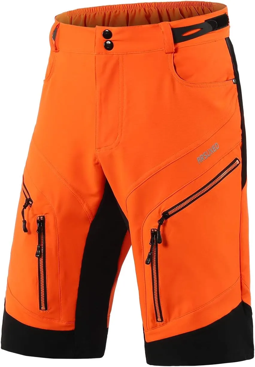 ARSUXEO Men's Loose Fit Cycling Shorts Mountain Bike Shorts Water Ressistant 1903