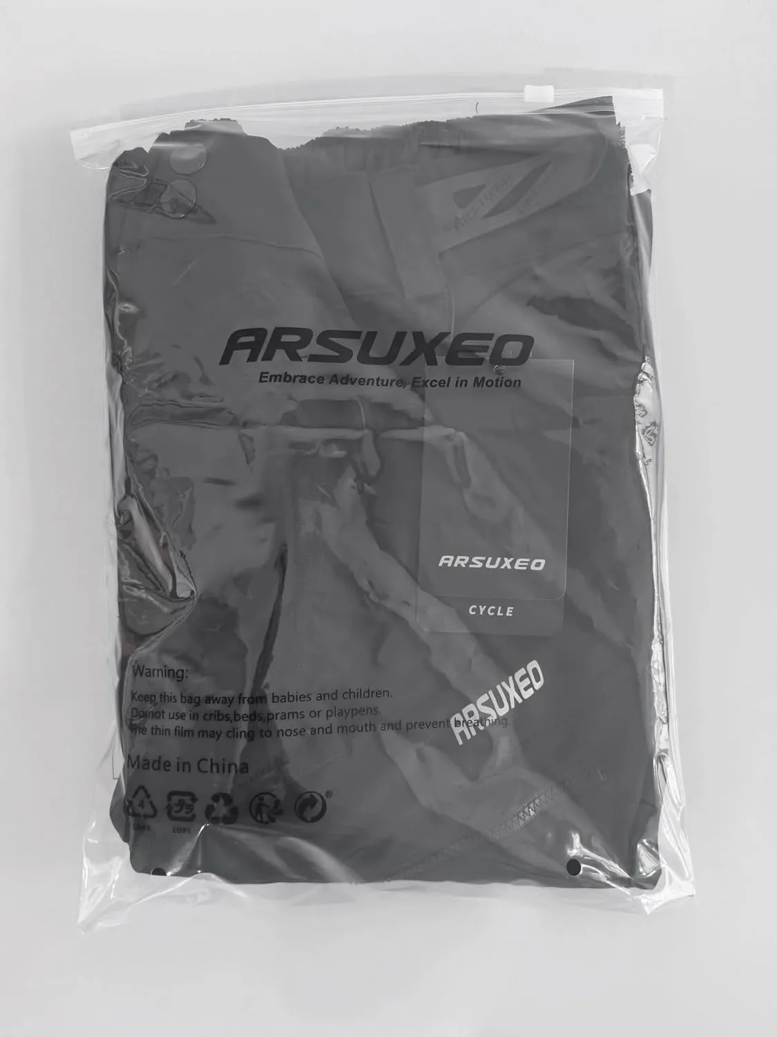 ARSUXEO Men's Loose Fit Cycling Shorts Mountain Bike Shorts Water Ressistant 1903