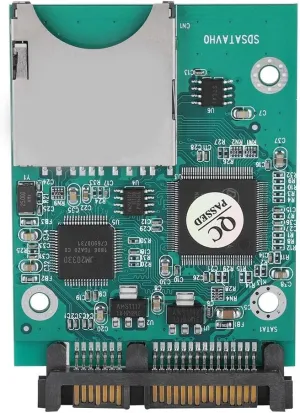 ASHATA Memory Adapters,22MB/s Fast SD/SDHC/SDXC/MMC Memory to 2.5in 7 15P SATA Converter Adapter Suitable for DOS,Windows 98SE,Me, 2000,XP and Vista,Linux, OS.