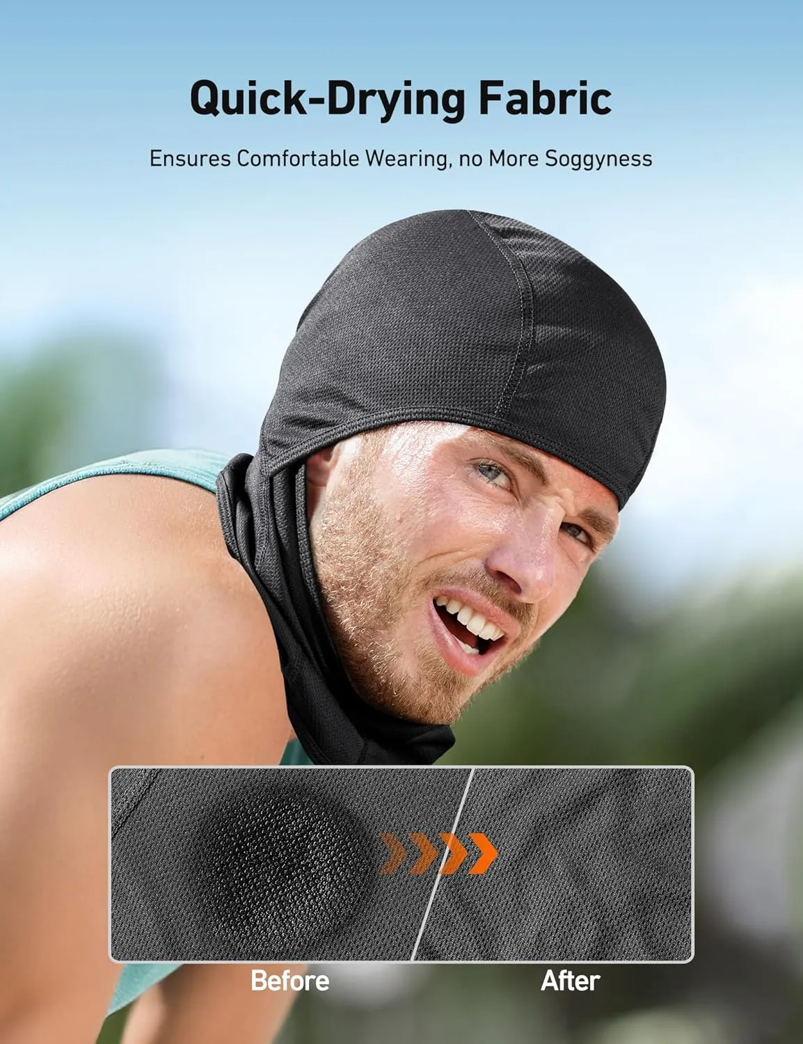 AstroAI Ski Mask Balaclava Face Mask Shiesty Mask for Men Women, UV Protector Windproof Neck Warmer Face Cover for Motorcycle, Snowboarding, Skiing, Hunting, Cycling, Black, 2Pack
