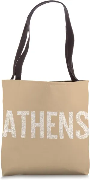 Athens Vintage City Design Travel Destination Tote Bag