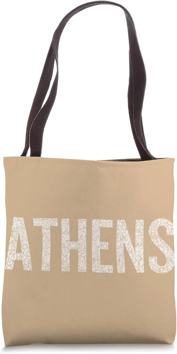 Athens Vintage City Design Travel Destination Tote Bag