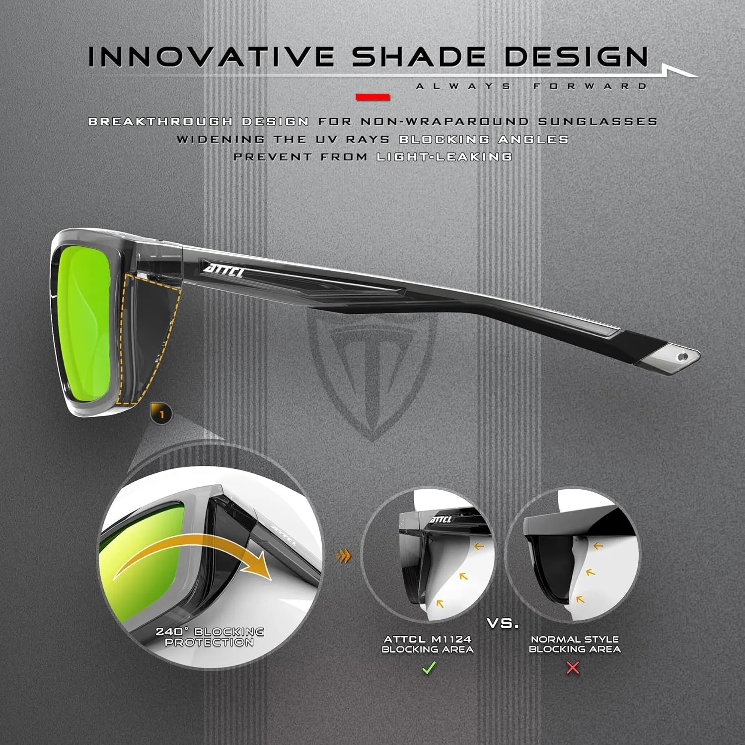 ATTCL Sports Polarized Sunglasses For Men Women Cycling Driving Fishing 100% UV Protection Sunglass