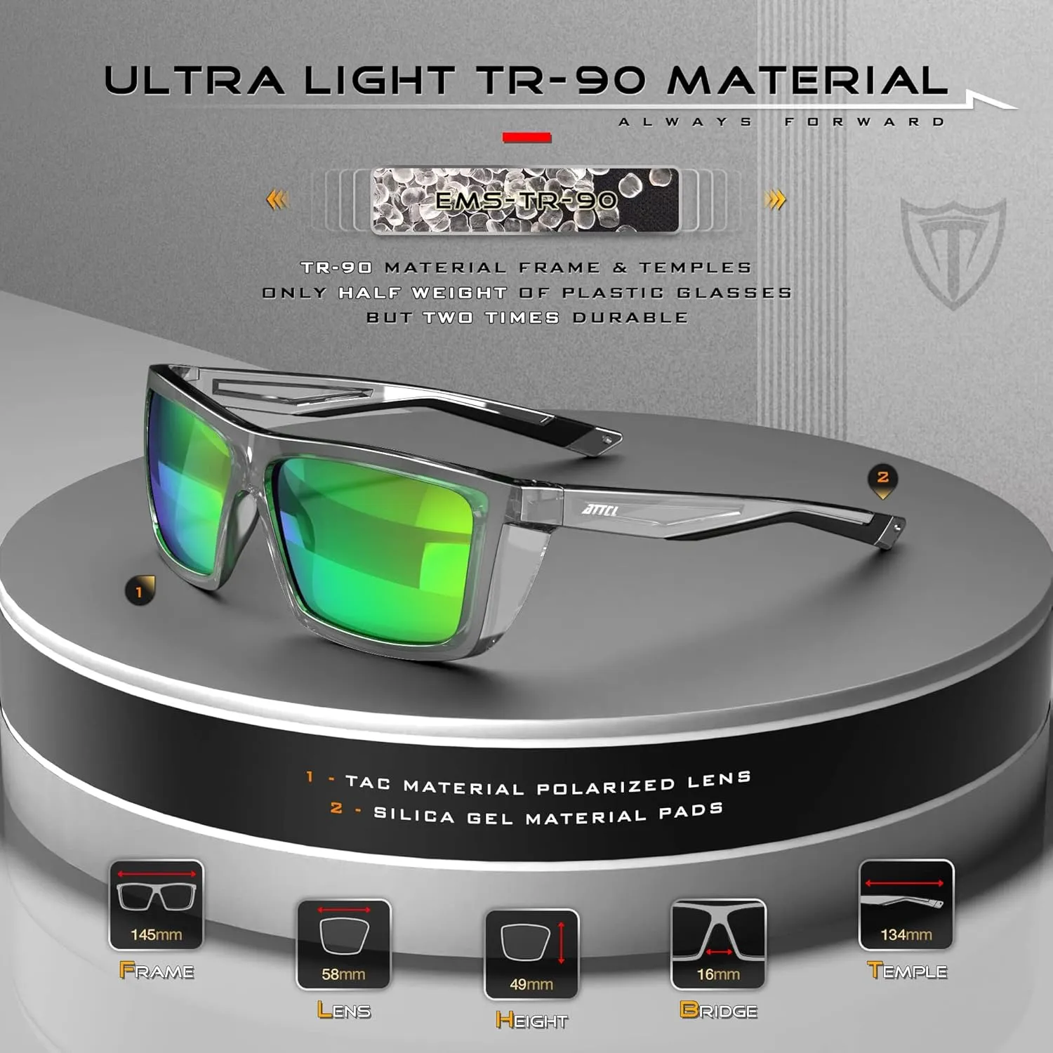 ATTCL Sports Polarized Sunglasses For Men Women Cycling Driving Fishing 100% UV Protection Sunglass