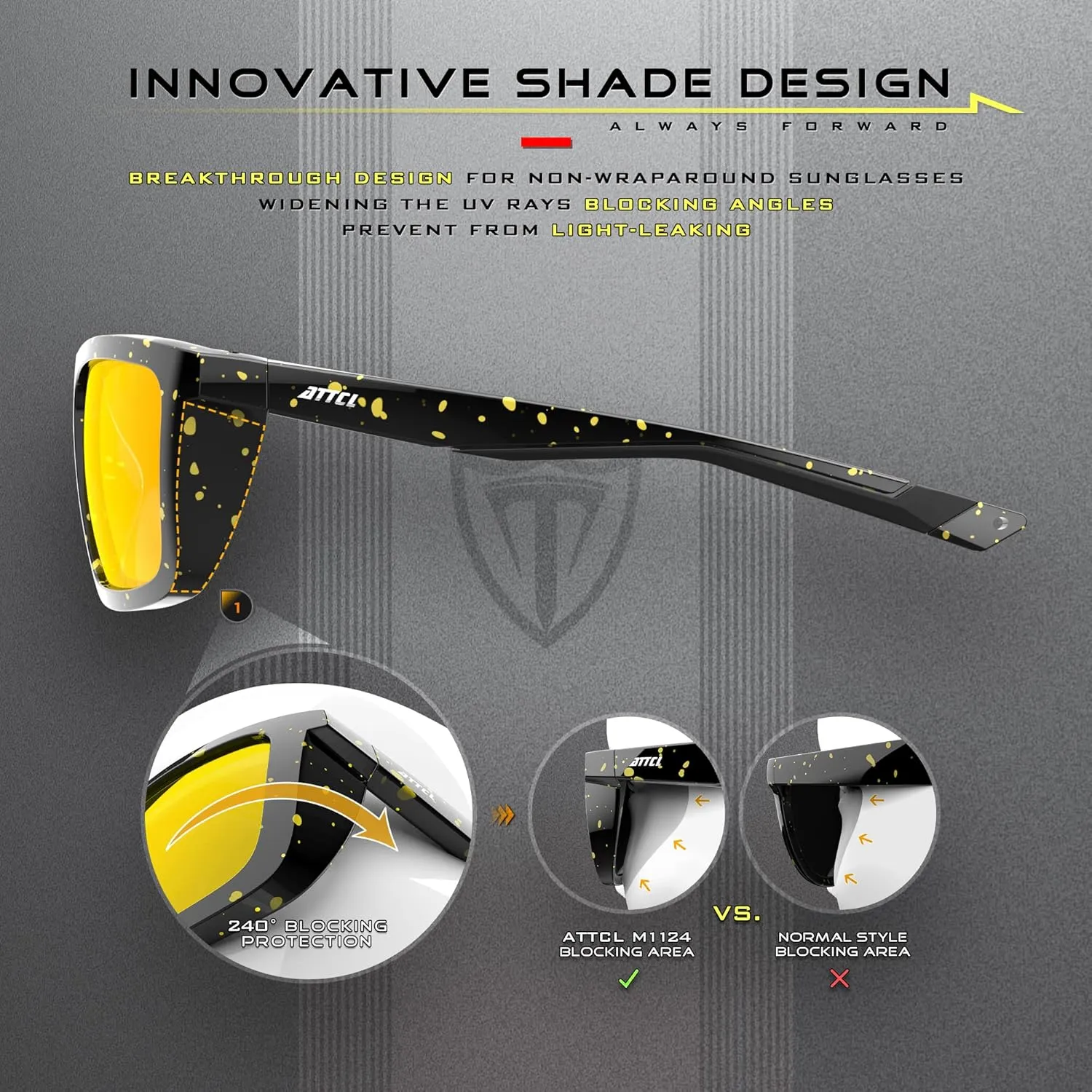 ATTCL Sports Polarized Sunglasses For Men Women Cycling Driving Fishing 100% UV Protection Sunglass