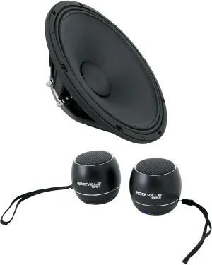 Audiosavings Bundle: Celestion FTR15-3070C 800W 15" Pro Audio PA Woofer/8 Ohm Bass/Mid Sub Driver Bundle with Pair Rockville RPB3-BLACK Handheld Wireless Linking Portable Bluetooth Speakers (2 Items)