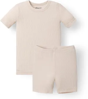 AVAUMA Toddler Short Pajamas Set 6M-10 Years Baby Boys Girls Kids Snug fit Ribbed Sleepwear pjs for Daily Life Style