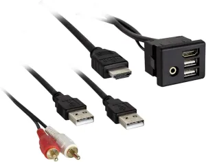 Axxess AX-GMUSBAUX-6 6 Foot USB, AUX & HDMI Replacement Panel for Select 2014-UP GM Vehicles