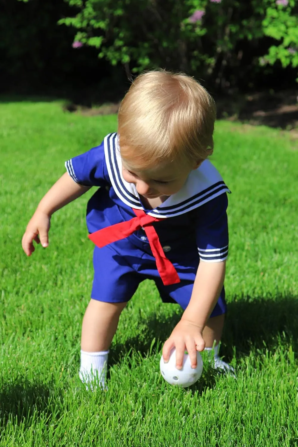 Baby Boys’ 2 Piece Nautical Bobby Suit with Collar