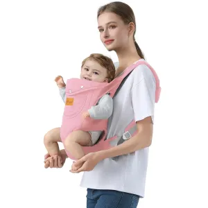 Baby Carrier Newborn to Toddler(7-30lbs), Toddler Carrier Baby Holder Carrier with Adjustable Shoulder Strap, Chest Carriers, Pink