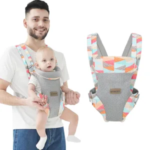 Baby Carrier Wrap, Ergonomic Front and Back Carrier - Face-in, Face-out, Toddler Holder (Colorful)