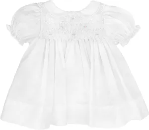 Baby Girls' Fully Smocked Dress with Lace Trim