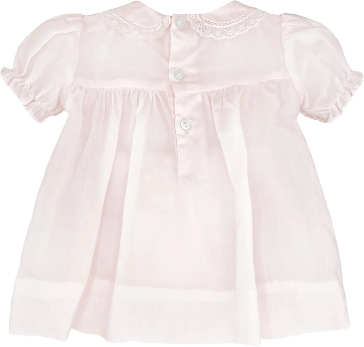 Baby Girls' Fully Smocked Dress with Lace Trim