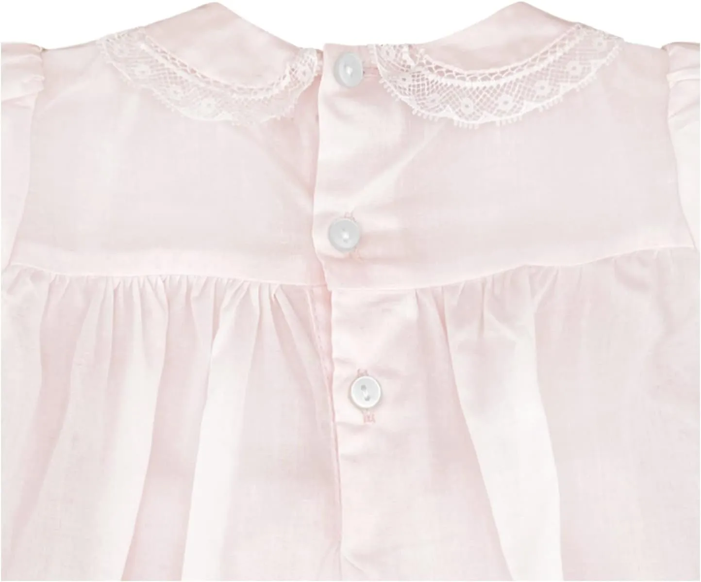 Baby Girls' Fully Smocked Dress with Lace Trim