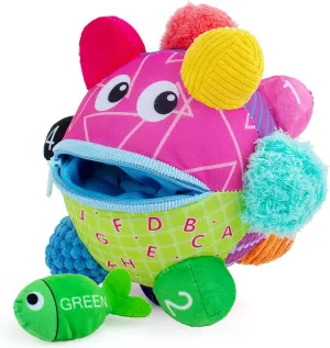 Baby Sensory Fish Toy, Developmental Bumpy Fish Sensory Soft Toys, Easy to Grasp Bumps Help Develop Motor Skills Soft Baby Toy - Tummy Time Sensory Learning Toys with Fingerling for Infants