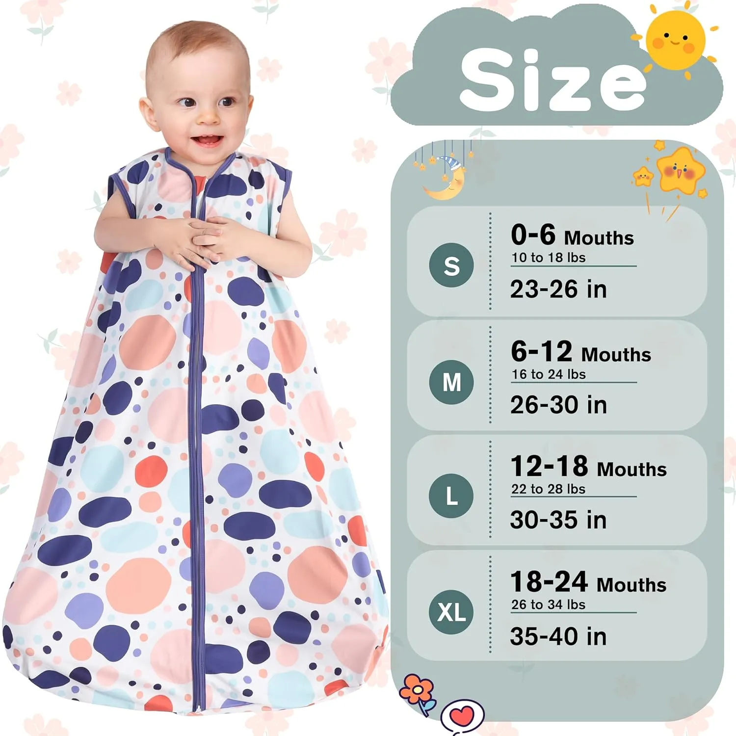 Baby Sleep Sack 12-18 Months 3 Pack Baby Wearable Blanket 100% Rayon Cotton 2-Way Zipper Toddler Sleeping Sack .Comfy Soft Lightweight TOG 0.3 (Rabbit&Rocks&Green,)