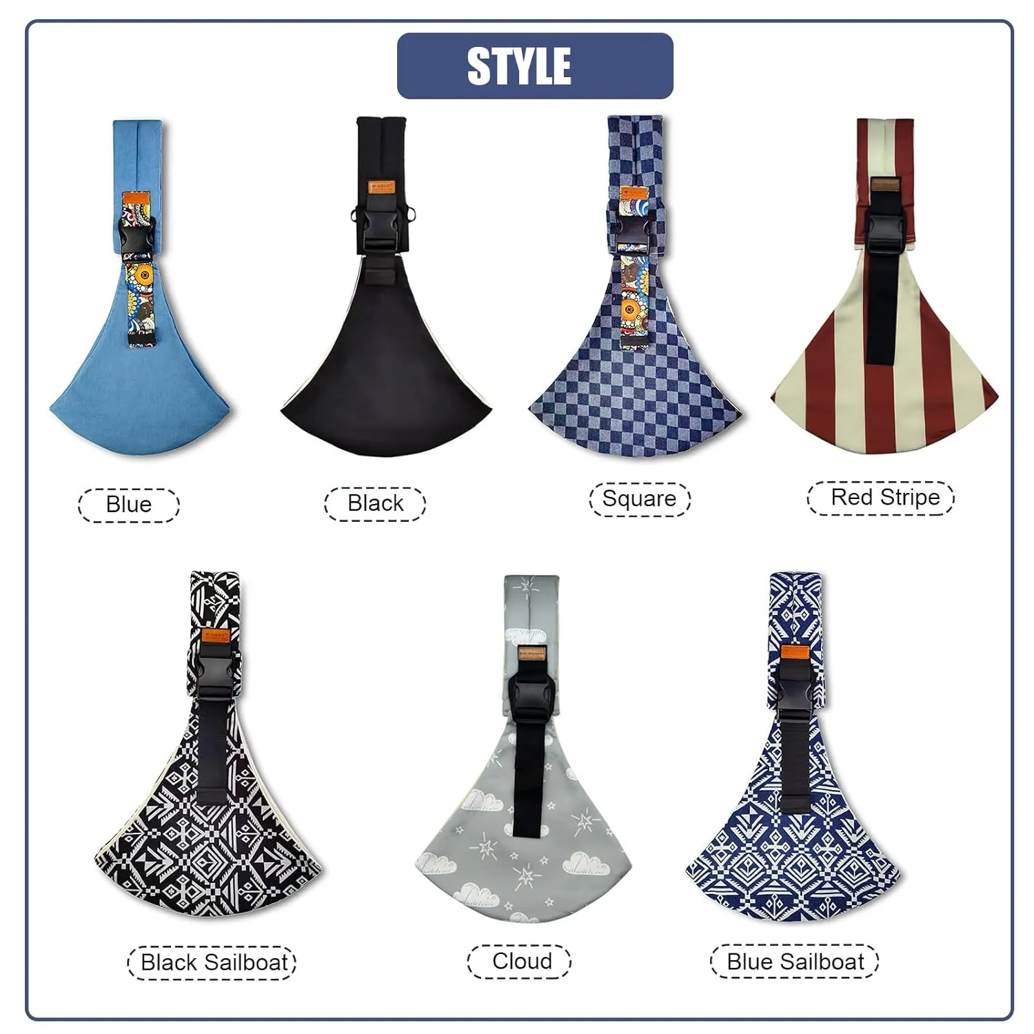 Baby Sling Carrier,Baby Sling,Toddler Carrier,Adjustable and Non-Slip Hip Seat Carrier Carrying 10-30 lbs(Blue Sailboat)