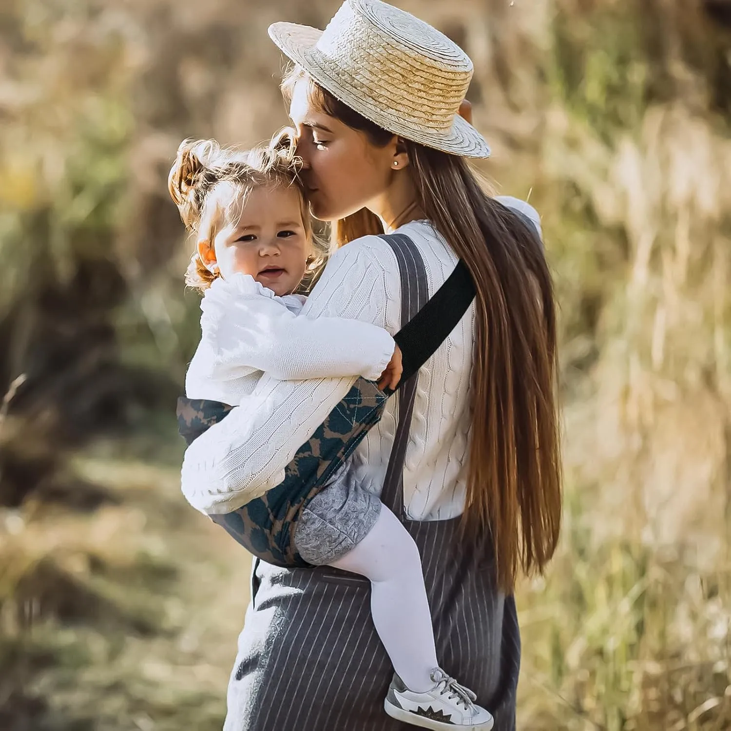 Baby Sling Shoulder Carrier,Ultimate Comfort Side Baby Carrier for Newborn to Toddler/Infants (7lbs-44lbs) (Leopard)