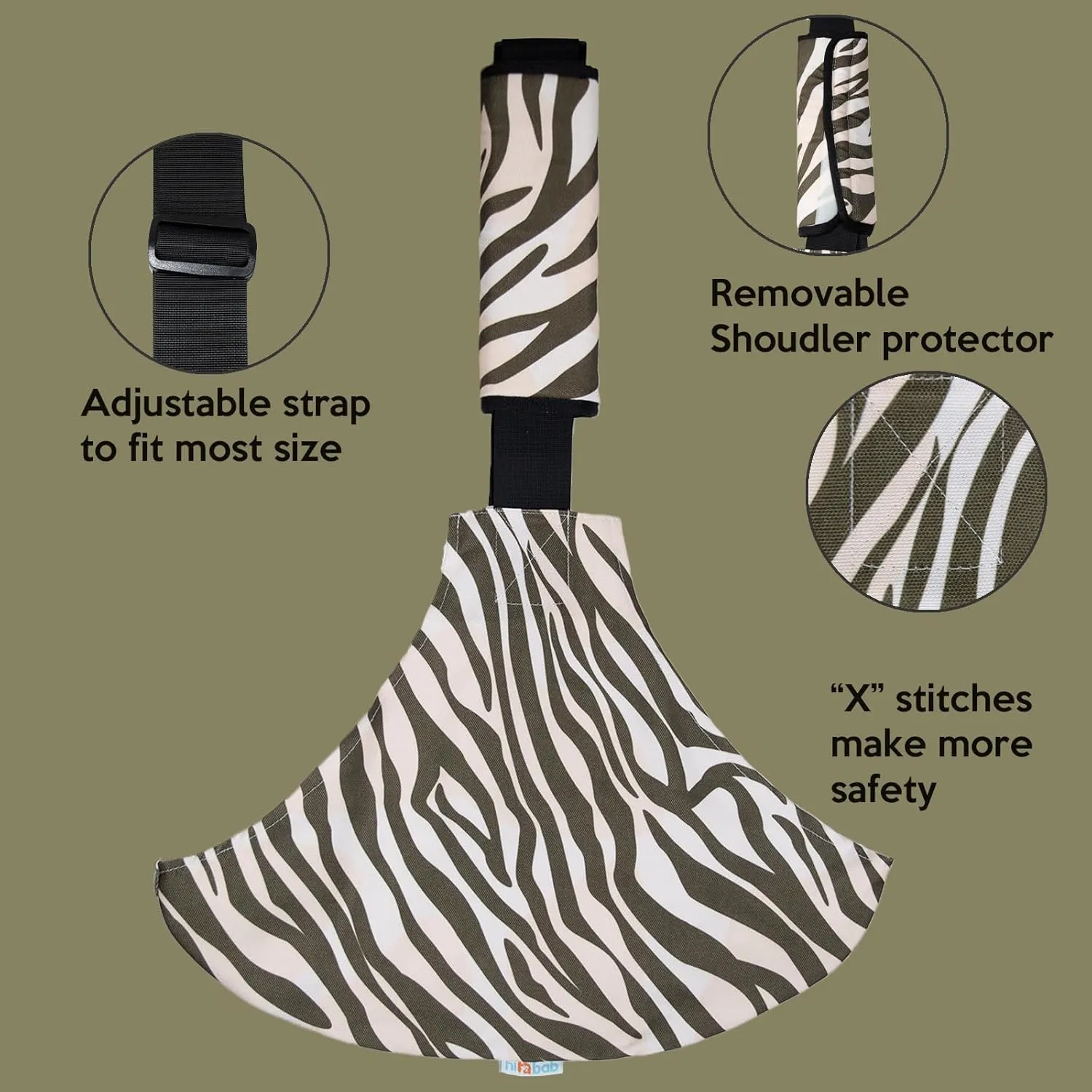 Baby Sling Shoulder Carrier,Ultimate Comfort Side Baby Carrier for Newborn to Toddler/Infants (7lbs-44lbs) (Zebra-Stripe)
