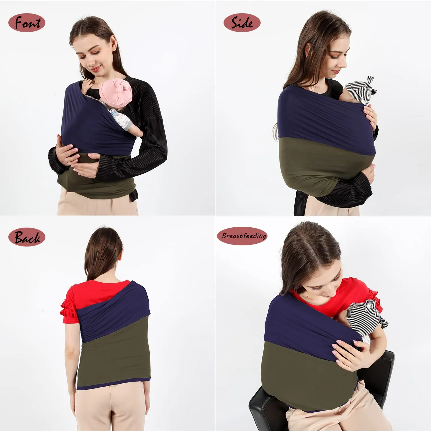 Baby Wrap Carrier, Perfect Baby Carrier Wrap Sling for Newborn and Infant up to 35 lbs.