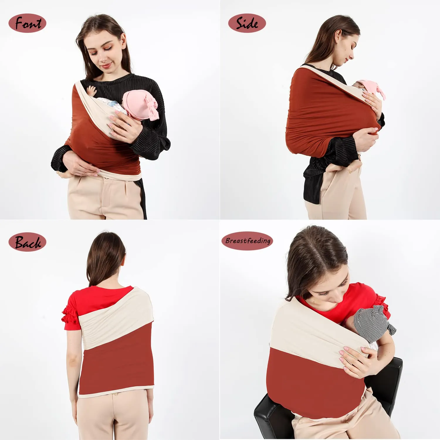 Baby Wrap Carrier, Perfect Baby Carrier Wrap Sling for Newborn and Infant up to 35 lbs.