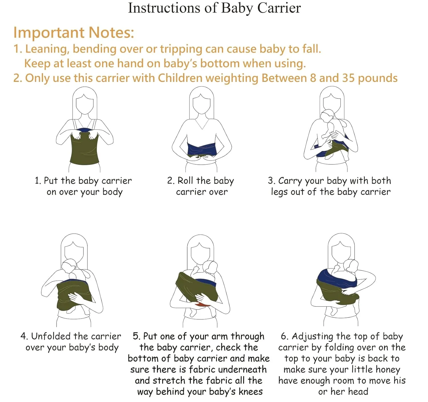 Baby Wrap Carrier, Perfect Baby Carrier Wrap Sling for Newborn and Infant up to 35 lbs.